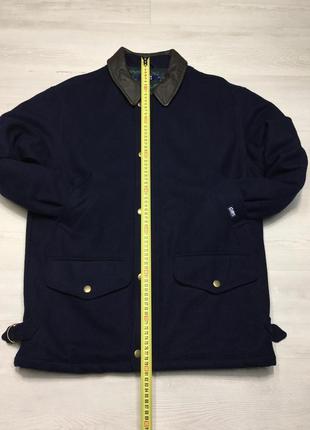 Винтажная мужская шерстяная куртка пальто cotton traders7 фото