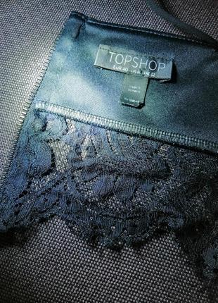 Чорний топ ліф бралет бюстгальтер кружевний гіпюровий на шлейках замочку topshop8 фото