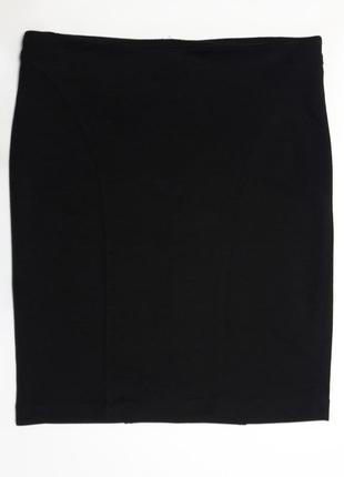Юбка трикотажная черная reserved (огромный выбор пиджаков)4 фото