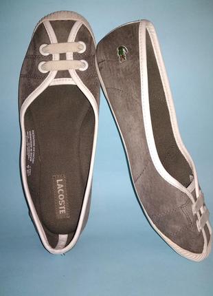 Туфли-балетки lacoste eur 38 замша