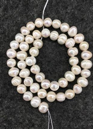 Намистини натуральний перли річковий на нитці 8мм (+-) l=35см