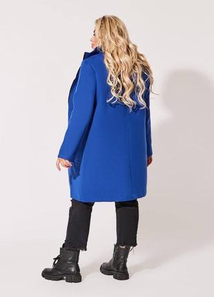 Пальто жіноче з м'якого турецького кашеміру на підкладці застібка блискавка великі розміри10 фото