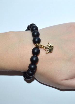 Браслет з шунгіту та підвісками