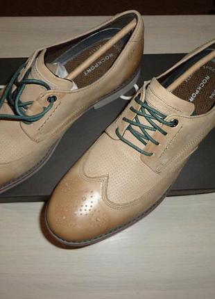 Нові чоловічі шкіряні туфлі-оксфорди rockport wing tip