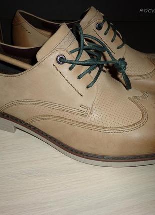 Нові чоловічі шкіряні туфлі-оксфорди rockport wing tip3 фото