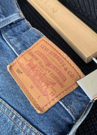 Джинсовые шорты короткие синие levi’s левайс оригинал 501 высокая посадка6 фото