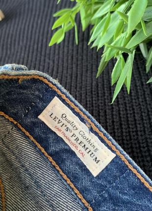 Джинсовые шорты короткие синие levi’s левайс оригинал 501 высокая посадка8 фото