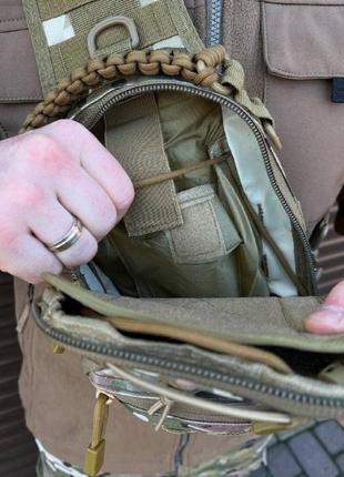 Сумка через плече бананка тактическая lazer 7l мультикам