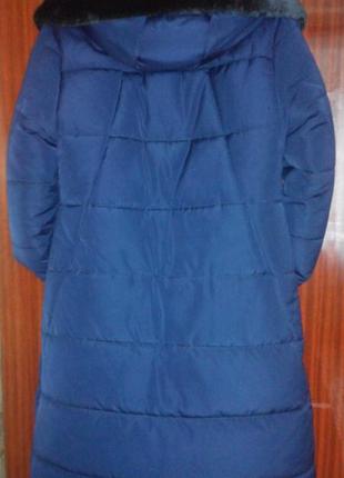 Пуховик-пальто полуприталенного силуэта,комфортное и теплое,размер 48-50.4 фото