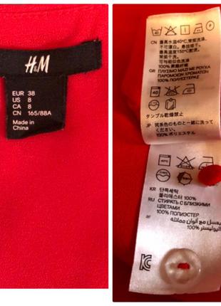 Стильне червоне коктейльне міні плаття від h&m4 фото