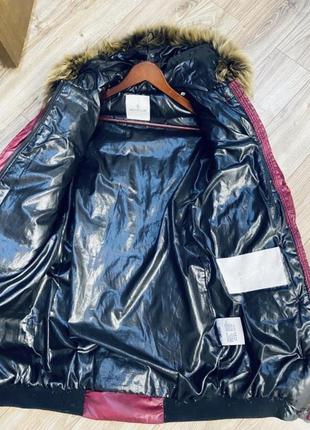 Пуховик бордовий moncler7 фото