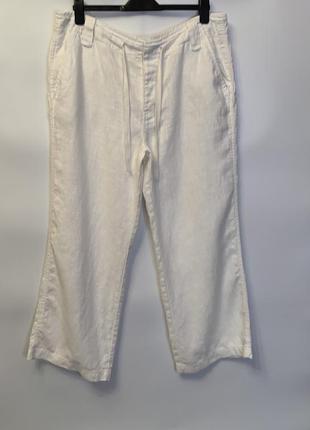 Базовые белые брюки с широкими штанинами,рами