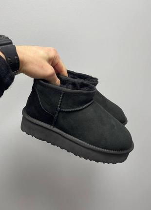 Угги ugg ultra mini platform black1 фото