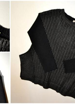 Черный свитер оверсайз с напылением karen millen2 фото