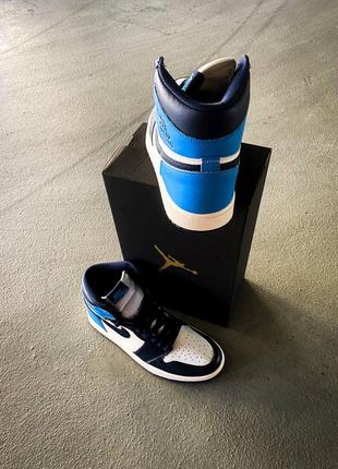 Кросівки nike air jordan1 retro high og university blue5 фото