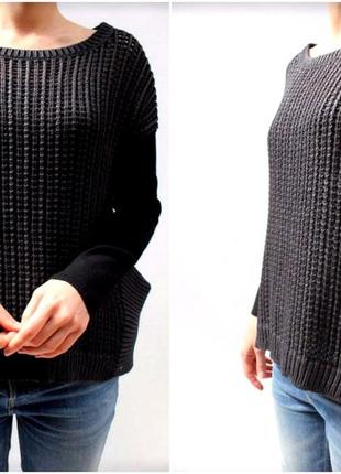 Черный свитер оверсайз с напылением karen millen1 фото