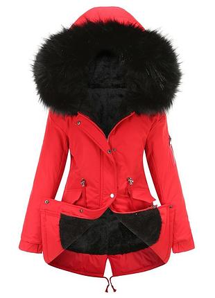 Зимова курточка парка, приталеного крою