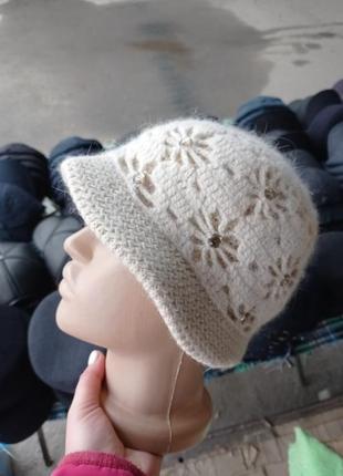 Розпродаж! шапки жіноча подвійна в'язка