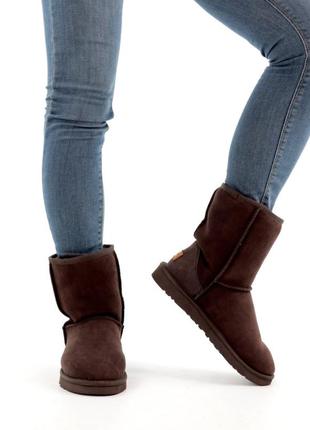 Женские высокие угги на овчине ugg зима9 фото