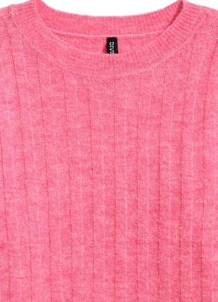 Рожевий светр h&m, тонкий светр, свитер розовый, светригерстянмй, светр з альпакою2 фото