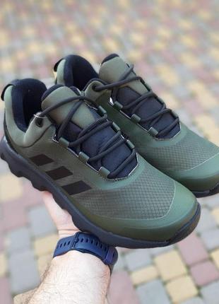 Теплые зимние кросовки adidas terrex climaproof  хаки мужские осенние термо кросовки адидас2 фото