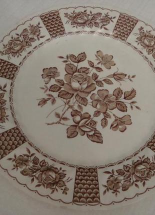 Антикварная коллекционная тарелка - блюдо англия №д255 фото