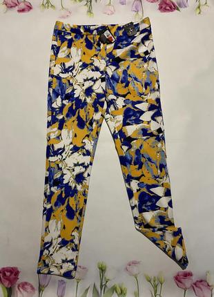 Стильные брюки лосины штаны в цветочный принт2 фото