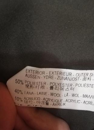 Жакет піджак пальто zara шерсть вовна зелений хаккі на гудзиках подовжений осінь весна4 фото