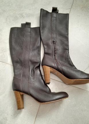 Жіночі сапоги маркс&спенсер,шкіра,якість🔥