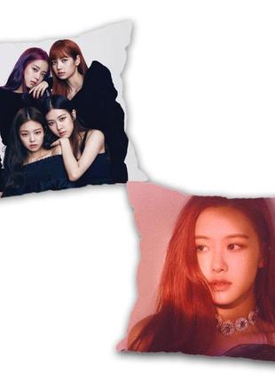 Подушка k-pop розэ блэкпинк blackpink двухсторонняя 25x25 см (y0010)