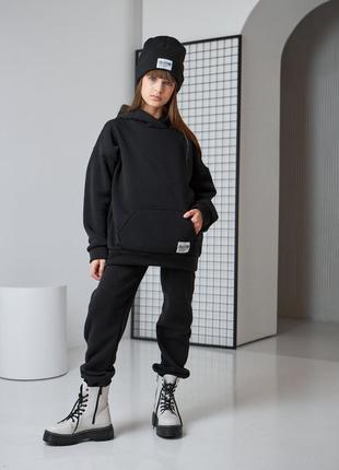 Теплий підростковий костюм на флісі для дівчат та хлопців на ріст 146,152,158,164см