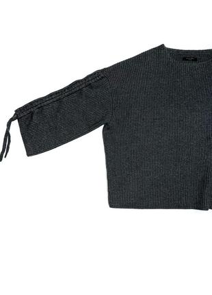 Allsaints s шерстяной вязаный оверсайз свитер серый широкий3 фото