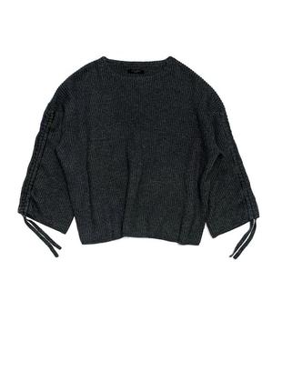 Allsaints s шерстяной вязаный оверсайз свитер серый широкий2 фото