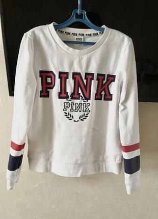 Білий світшот pink victoria secret