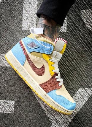 Кросівки nike air jordan 1 mid se fearless maison1 фото