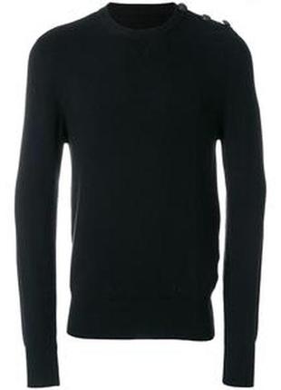 Котоновый мужской свитер реглан с застежкой на плече zara м-l