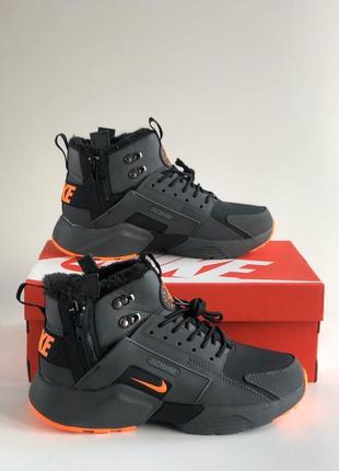Зимние кроссовки nike huarache x acronym city mid-winter мех