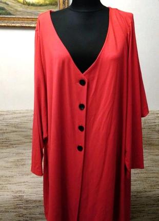 Королевская роскошная красная туника-пиджак  64-68р.