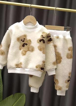 Мега тёплый плюшевой костюм для детей