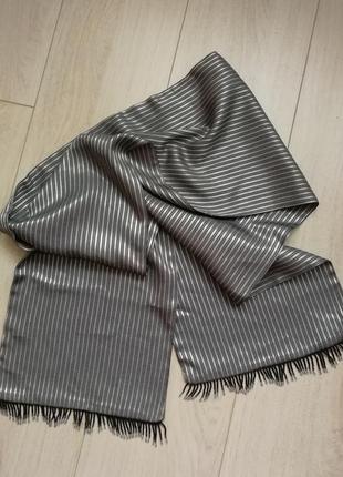 Шарф двойной в полоску с бисером