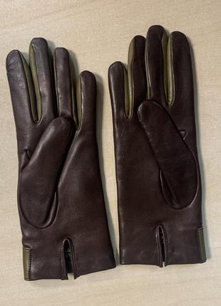 Шкіряні рукавиці guanti rеstelli milano(100% шкіра, кашемір)4 фото