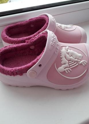 Кроксы/crocs утепленные,для девочки 4