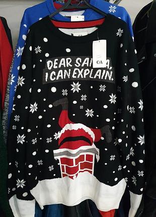 Крутой новогодний свитшот, свитер c&a - р-ры м, л, xxl