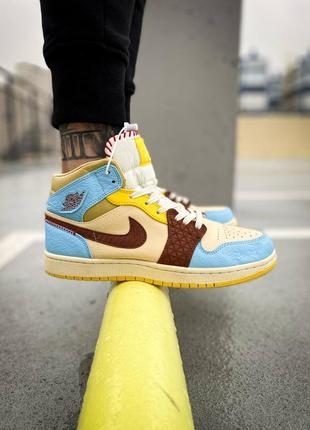 Кросівки nike air jordan 1 mid se fearless maison10 фото