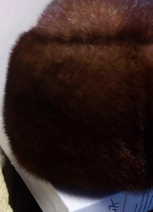 Шапка норковая глубокая. размер 55-56.