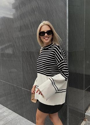 🍁кофта oversize у смужку🍁