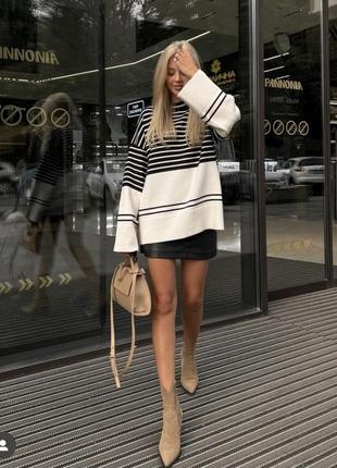 🍁кофта oversize у смужку🍁 4
