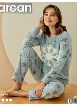 Пижама женская флисовая, флис и махра