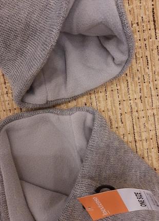 Набор комплект шапка шарф снуд на флисе 3-7 лет4 фото
