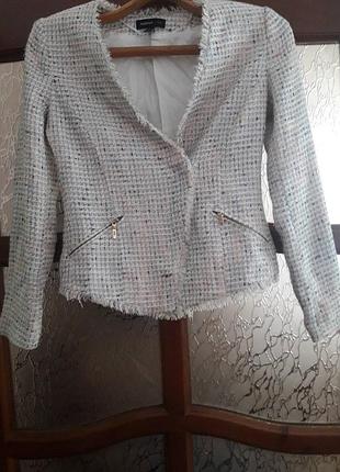 Жакет манго твід косуха піджак твідовий3 фото